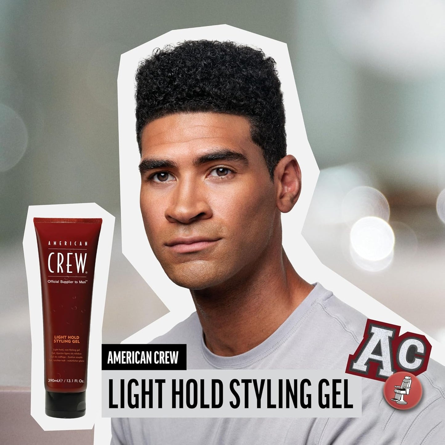 Men'S Hair Gel, Light Hold, Non-Flaking Styling Gel, 13.1 Fl Oz